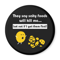 Salty Snacks Refrigerator Magnet