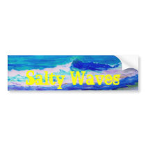 Salty Waves Bumper Stickers
