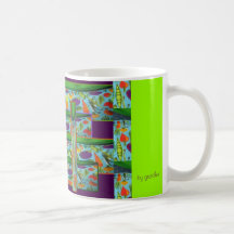 Saludo a la taza del collage de los Veggies