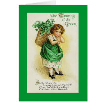 Saludo del día de St Patrick del vintage Tarjetas
