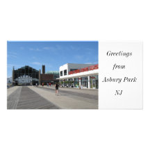 Saludos del parque de Asbury, NJ Tarjeta Con Foto Personalizada