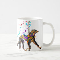 Saluki Carousel Black & Tan mugs