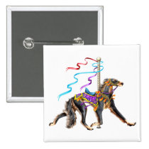 Saluki Carousel Black & Tan buttons