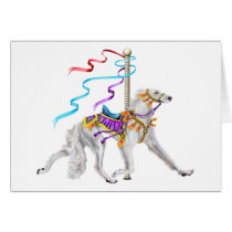 Saluki Carousel White cards