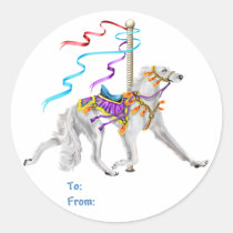 Saluki Carousel White stickers