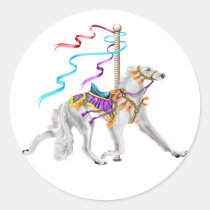 Saluki Carousel White stickers