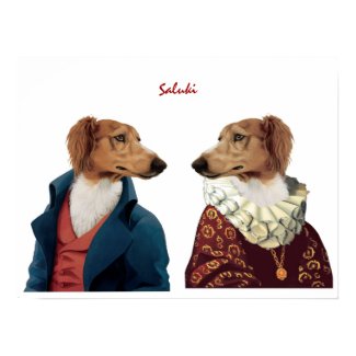 Saluki couple poster print
