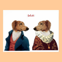 Saluki couple poster posters