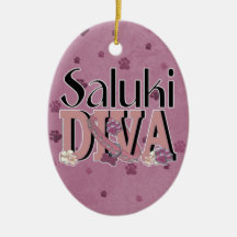 Saluki DIVA Ornament