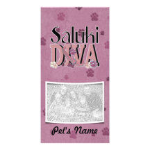 Saluki DIVA Personalized Photo Card