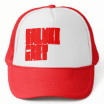 Saluki Grey red block letters hats