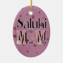 Saluki MOM Christmas Ornament