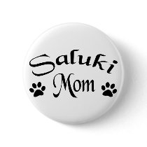 Saluki Mom (Fancy Text) buttons by dogsandhorses Saluki Mom (Fancy Text) buttons