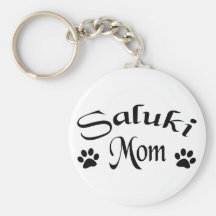 Saluki Mom (Fancy Text) Key Chain