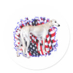 Saluki Patriot Round Sticker