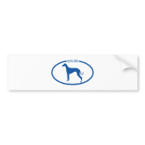 Saluki Silhouette Bumper Sticker bumper stickers by dogsilhouettes Saluki Silhouette Bumper Sticker bumper stickers