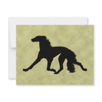 Saluki Silhouette Custom Invites