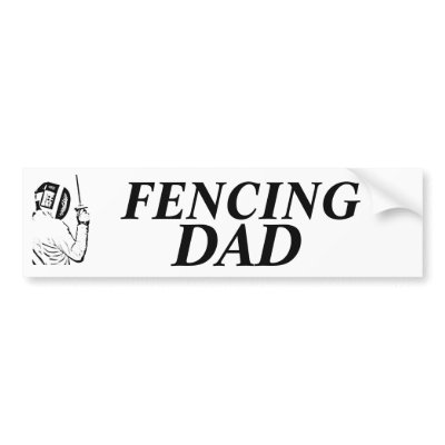 salute, FENCING DAD Bumper Sticker by missingleftsock