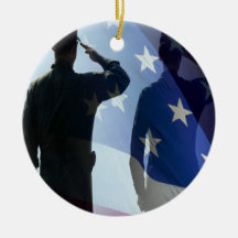 SALUTE FLAG CHRISTMAS ORNAMENT