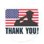 Salute Round Sticker