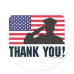 Salute Round Sticker