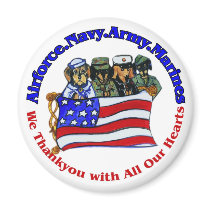 Salute to Troops magnets