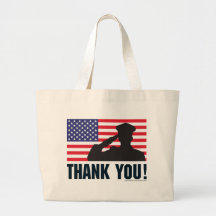 Salute Tote Bags