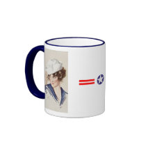 Saluting Pinup Sailor Coffee Mugs