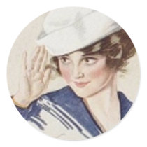 Saluting Pinup Sailor stickers