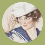 Saluting Pinup Sailor Stickers