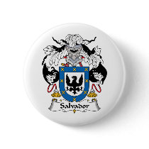 Salvador Family Crest buttons by coatsofarms Salvador Family Crest buttons