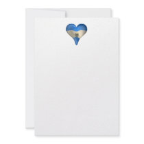 Salvadoran Flag In A Heart Announcement