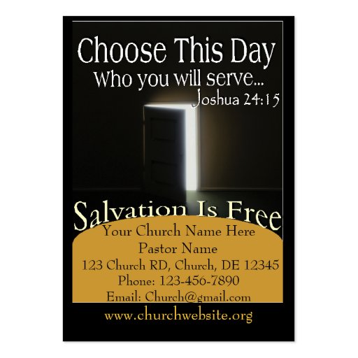 Salvation Card: Doorway to Salvation Business Card Templates (front side)