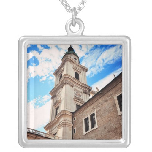 Salzburg church tower custom necklace