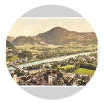 Salzburg, Parsch, Austro-Hungary rare Photochrom Round Stickers