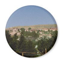 Salzungen with the castle, from Seeberg, Thuringia Fridge Magnets