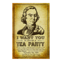 Sam Adams Tea Party Customizable Event  Poster posters