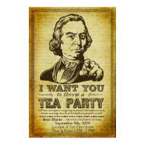 Sam Adams Tea Party Customizable Event  Poster posters
