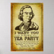 Sam Adams Tea Party Customizable Event  Poster