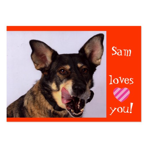Sam- Angels on a Leash Business Card (front side)