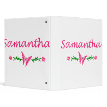 Samantha (Pink Butterfly) Binders