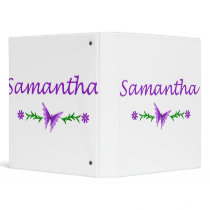 Samantha (Purple Butterfly) Vinyl Binder