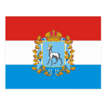Samara, Russia flag Postcards