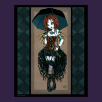 "Samara"  Steampunk Cyber Fairy Poster posters