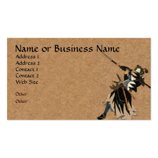 Samauri Warrior Business Profile Card Business Card Template (front side)