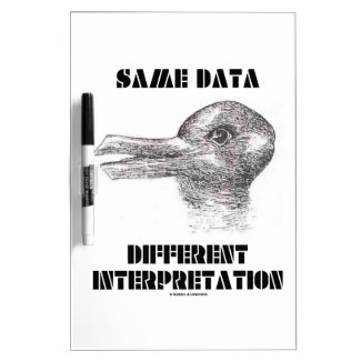 Same Data Different Interpretation (Duck Rabbit) Dry Erase Boards