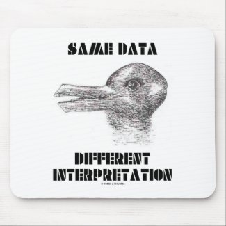 Same Data Different Interpretation (Duck Rabbit) Mouse Pads