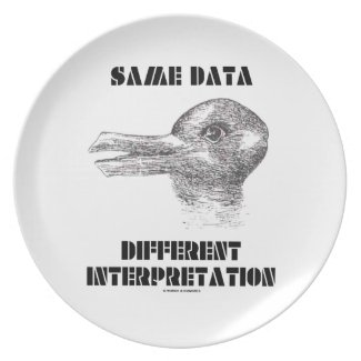 Same Data Different Interpretation (Duck Rabbit) Party Plate