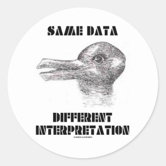 Same Data Different Interpretation (Duck Rabbit) Stickers