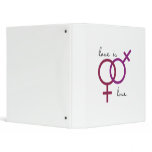 Same-Sex Love is Love (women) 3 Ring Binder
